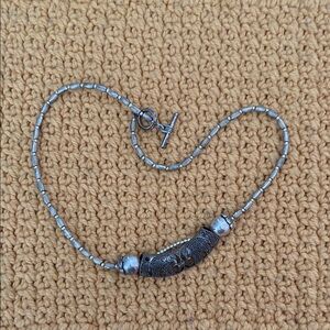 Elegant Silver Beaded Necklace